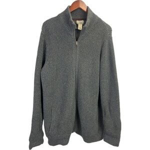 L.L. Bean Men’s Waffle Sweater Full Zip Size XL-Tall